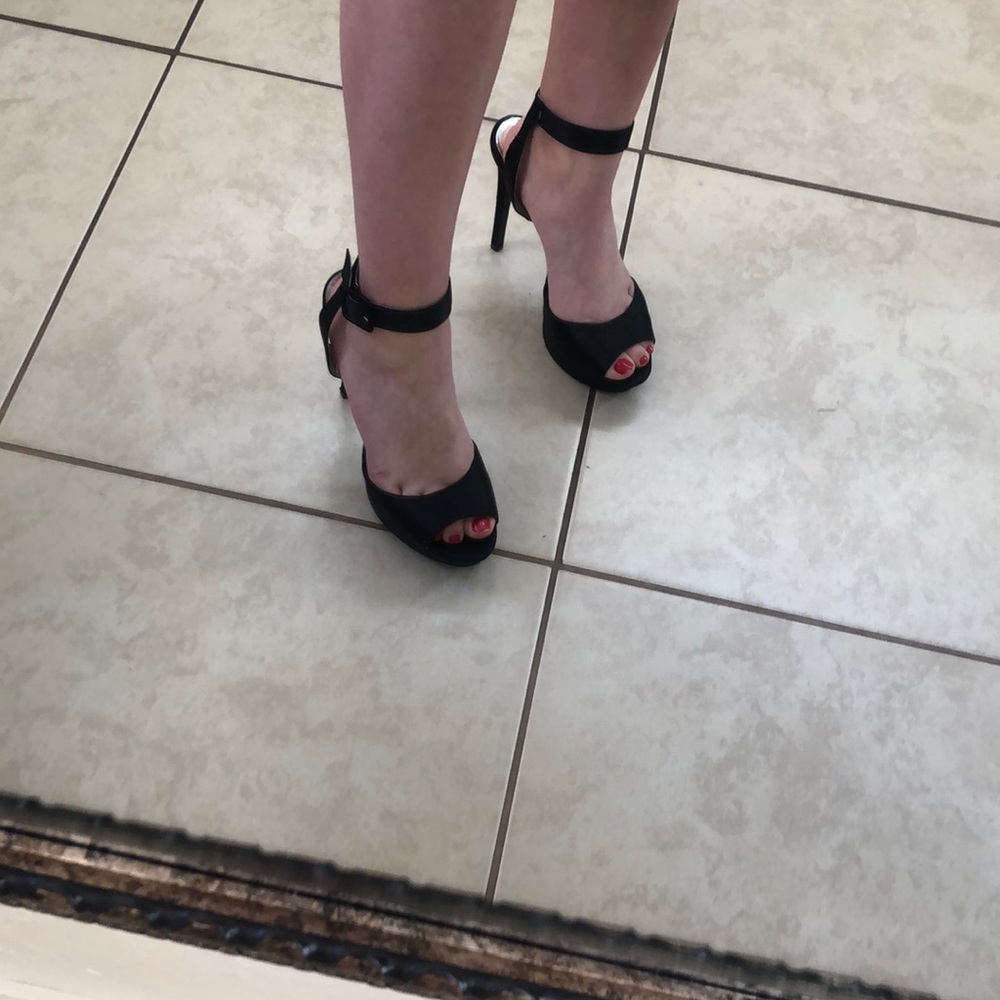 Silk black heels